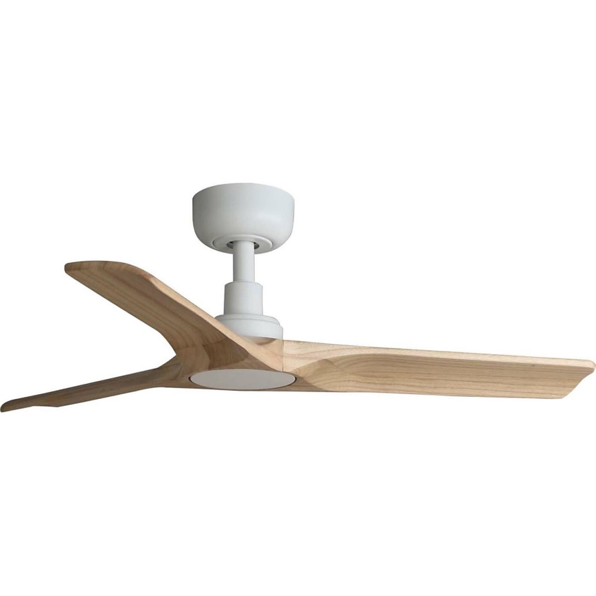 FARO 33805WT - Вентилатор за таван HEYWOOD S дърво/бял Ø 90 см Wi-Fi Tuya + дистанционно управление