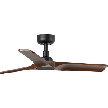 FARO 33806WT - Таванен вентилатор HEYWOOD S дърво/черен, Ø 90 см, Wi-Fi Tuya + дистанционно управление