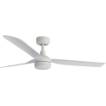 FARO 33814WT-20 - димируем таванен вентилатор PUNT M LED/18W/230V 2700/3000/4000K бял, диаметър 132 см, Wi-Fi Tuya + дистанционно управление