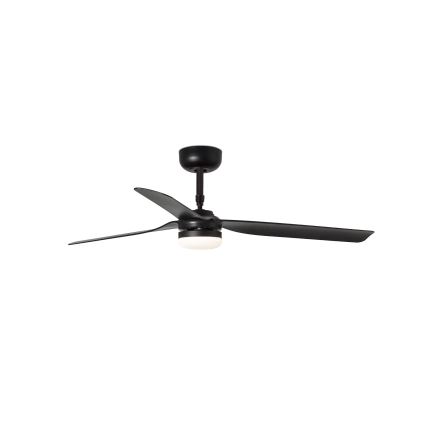 FARO 33815WT-21 - LED таванен вентилатор PUNT M с възможност за димиране LED/18W/230V 2700/3000/4000K черен диам. 132 см Wi-Fi Tuya + дистанционно управление