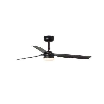 FARO 33815WT-21 - LED таванен вентилатор PUNT M с възможност за димиране LED/18W/230V 2700/3000/4000K черен диам. 132 см Wi-Fi Tuya + дистанционно управление