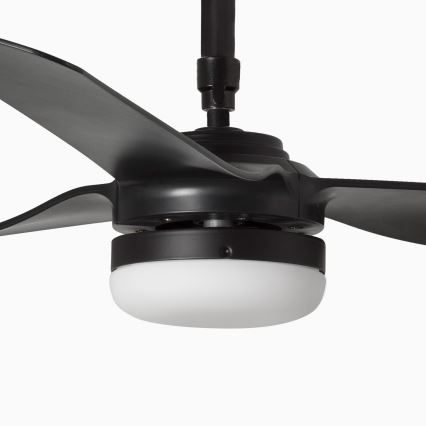 FARO 33815WT-21 - LED таванен вентилатор PUNT M с възможност за димиране LED/18W/230V 2700/3000/4000K черен диам. 132 см Wi-Fi Tuya + дистанционно управление