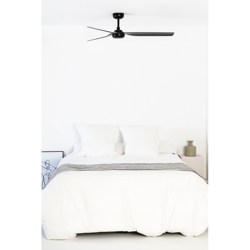 FARO 33815WT - Вентилатор за таван PUNT M черен Ø 132 см Wi-Fi Tuya + дистанционно управление