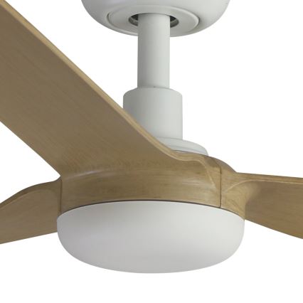 FARO 33816WT - Вентилатор за таван PUNT M кафяв/бял Ø 132 см Wi-Fi Tuya + дистанционно управление