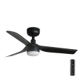 FARO 33822-1TW - Димируем LED таванен вентилатор MINI PUNT S LED/10W 2700/3000/4000K черен Ø 90 см + дистанционно управление