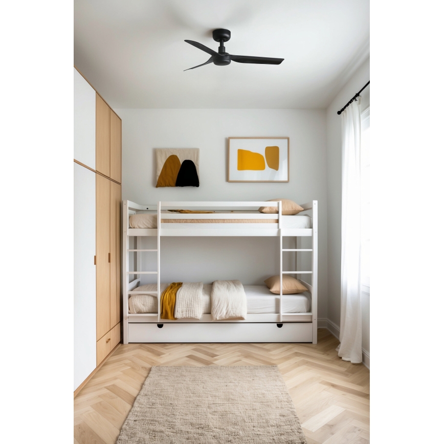 FARO 33822 - Вентилатор за таван MINI PUNT S черен Ø 90 см + дистанционно управление