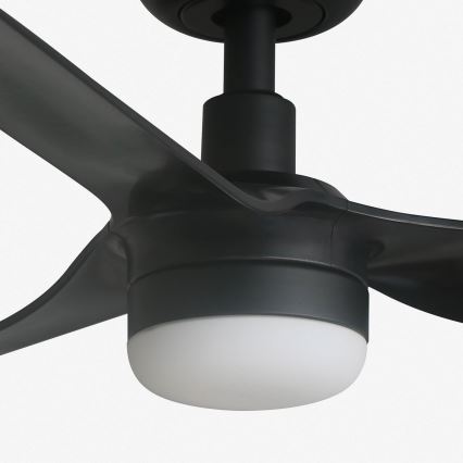 FARO 33822WT-1TW - LED Димируем таванен вентилатор MINI PUNT S LED/10W/230V 2700/4000/6000K черен Ø 90 см Wi-Fi Tuya + дистанционно управление