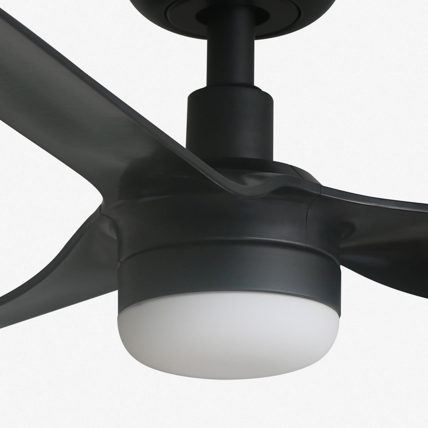 FARO 33822WT-1TW - LED Димируем таванен вентилатор MINI PUNT S LED/10W/230V 2700/4000/6000K черен Ø 90 см Wi-Fi Tuya + дистанционно управление