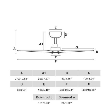FARO 33825-1TW - LED Димируем таванен вентилатор HEY S LED/10W/230V 2700/4000/6000K черен Ø 90 см + дистанционно управление