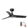 FARO 33825WP - Вентилатор за таван HEY S черен Ø 90 см SMART + дистанционно управление