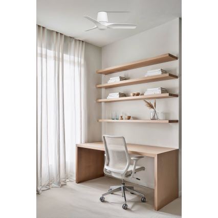 FARO 33826-1TW - LED Димируем таванен вентилатор HEY TUB S LED/10W/230V 2700/4000/6000K бял Ø 90 см + дистанционно управление