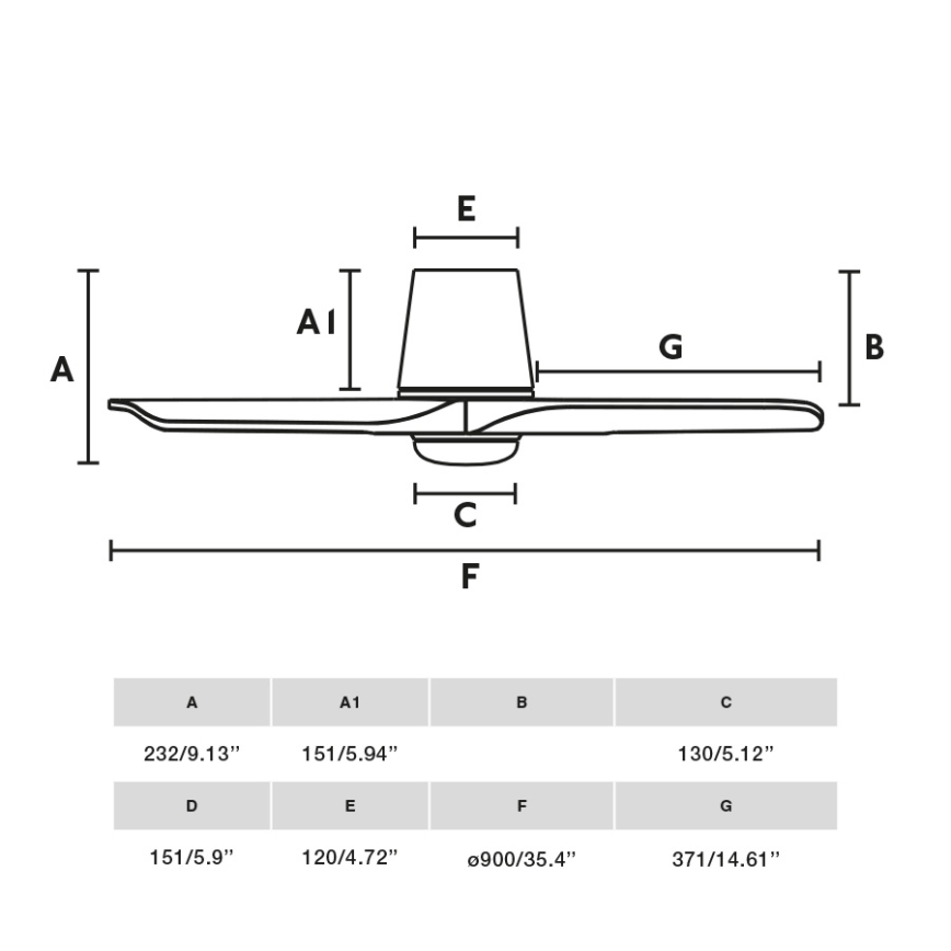 FARO 33827-1TW - LED Димируем таванен вентилатор HEY TUB S LED/10W/230V 2700/4000/6000K черен Ø 90 см + дистанционно управление