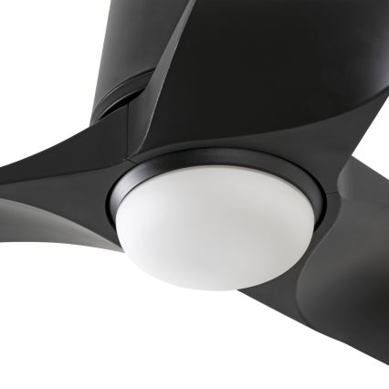FARO 33827-1TW - Димируем таванен вентилатор HEY TUB S с LED/10W/230V 2700/3000/4000K, черен, диаметър 90 см + дистанционно управление