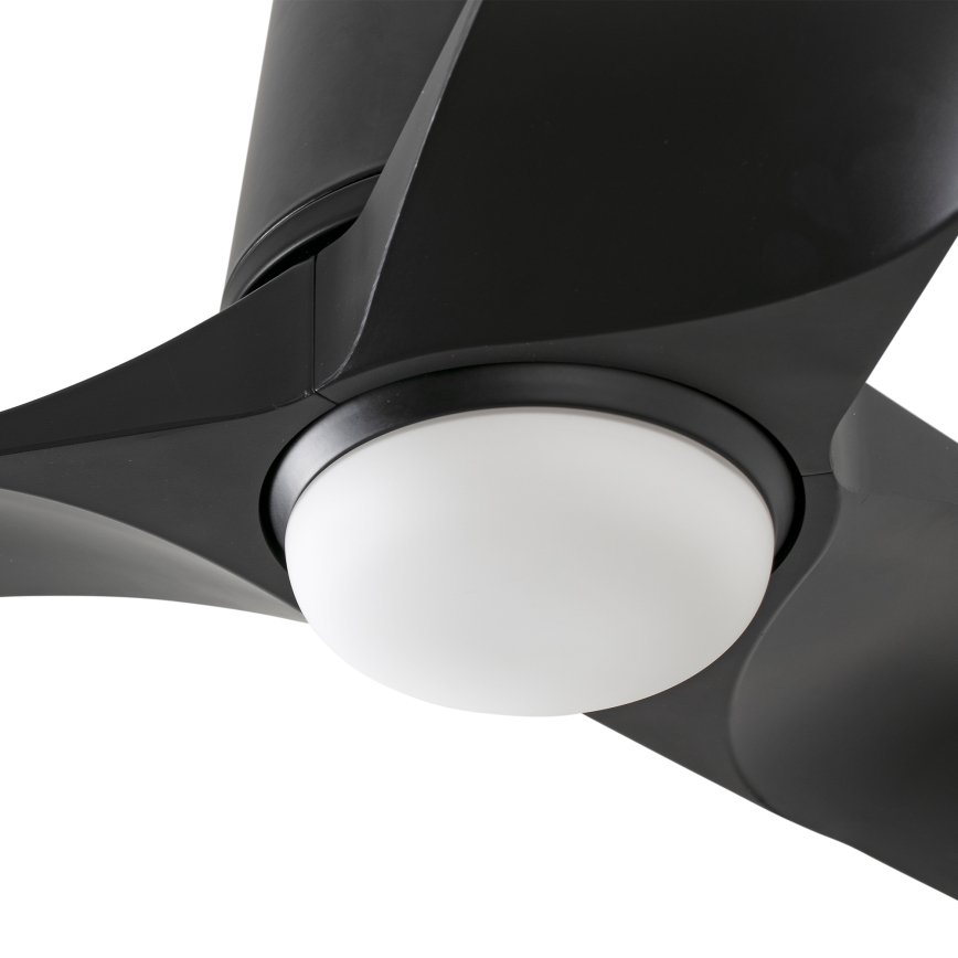 FARO 33827-1TW - Димируем таванен вентилатор HEY TUB S с LED/10W/230V 2700/3000/4000K, черен, диаметър 90 см + дистанционно управление