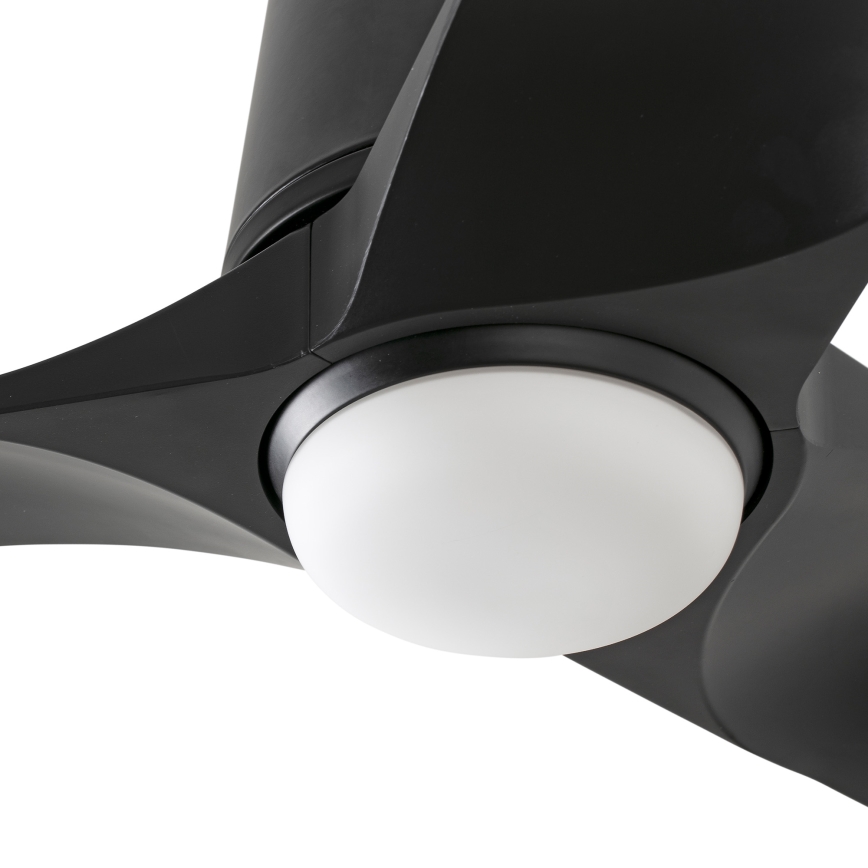 FARO 33827WT1S - LED димируем таванен вентилатор HEY TUB S LED/10W/230V 2700/3000/4000K Ø 90 см черен Wi-Fi Tuya + дистанционно управление