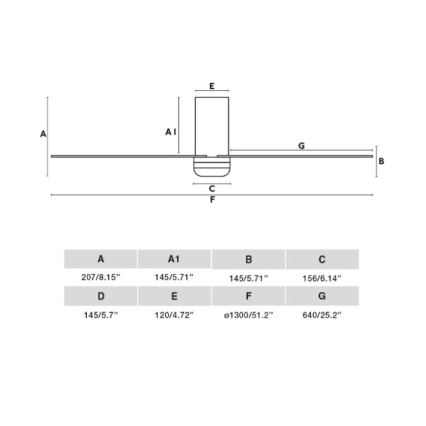 FARO 33828 - Вентилатор за таван PUNT TUB M бял Ø 130 см + дистанционно управление