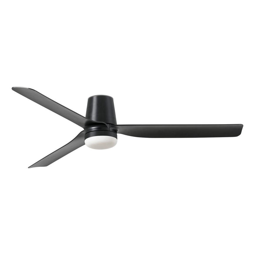 FARO 33830-1TW - LED Димируем таванен вентилатор PUNT TUB M LED/18W/230V 3000/4200/6500K Ø 130 см черен + дистанционно управление