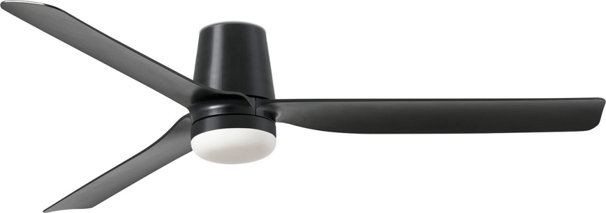 FARO 33830WT-1TW - LED Димируем таванен вентилатор PUNT TUB M LED/18W/230V 3000/4200/6500K черен Ø 132 см Wi-Fi Tuya + дистанционно управление