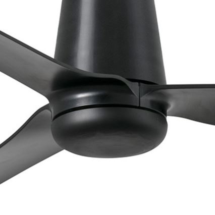 FARO 33830WT - Вентилатор за таван PUNT TUB M черен Ø 132 см Wi-Fi Tuya + дистанционно управление