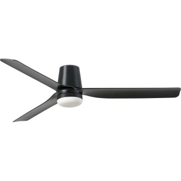 FARO 33830WT1S - LED димируем таванен вентилатор PUNT TUB M LED/18W/230V 2700/3000/4000K Ø 132 cm черен Wi-Fi Tuya + дистанционно управление