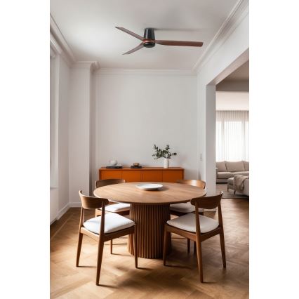 FARO 33831 - Вентилатор за таван PUNT TUB M кафяв/черен Ø 130 см + дистанционно управление