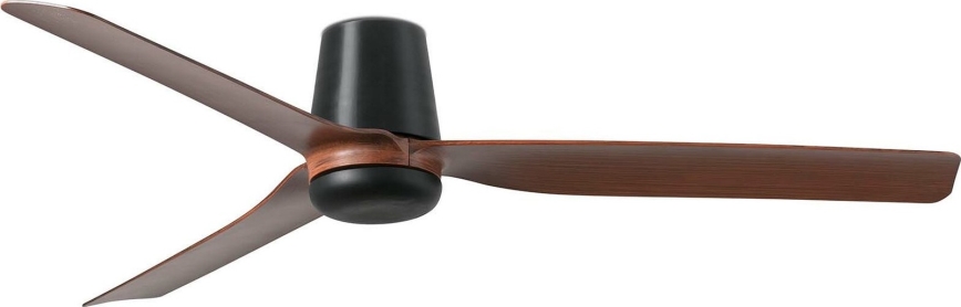 FARO 33831WT - Вентилатор за таван PUNT TUB M кафяв/черен Ø 132 см Wi-Fi Tuya + дистанционно управление