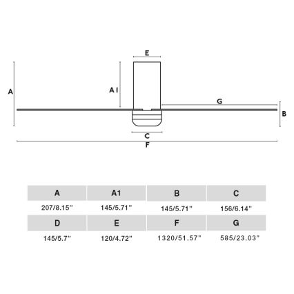 FARO 33831WT - Вентилатор за таван PUNT TUB M кафяв/черен Ø 132 см Wi-Fi Tuya + дистанционно управление