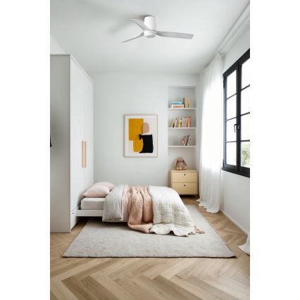 FARO 33832 - Вентилатор за таван MINI PUNT TUB S бял Ø 90 см + дистанционно управление