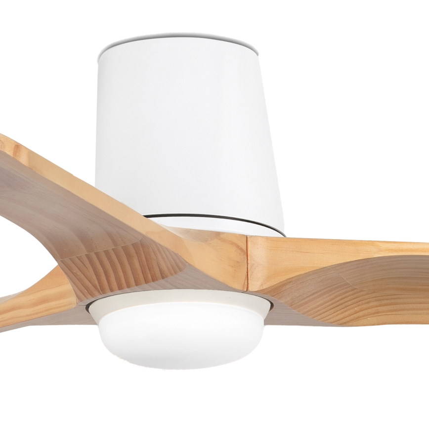 FARO 33836-1TW - LED Димируем таванен вентилатор HEYWOOD TUB S LED/10W/230V 2700/4000/6000K бор/бял Ø 90 см + дистанционно управление