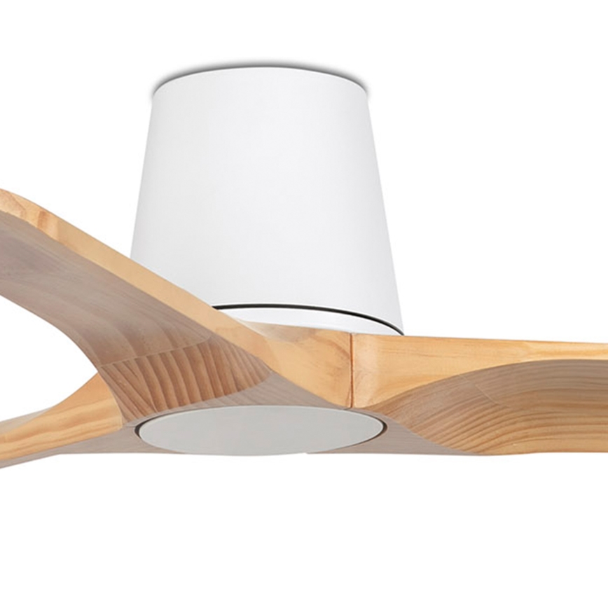 FARO 33836 - Вентилатор за таван HEYWOOD TUB S бор/бял Ø 90 см + дистанционно управление
