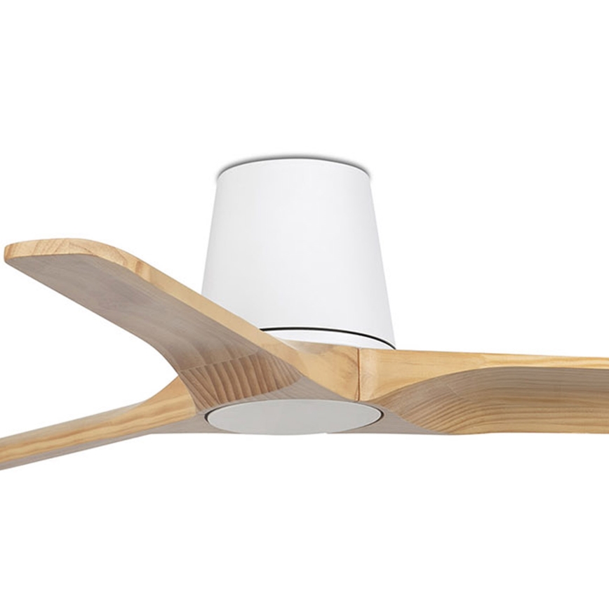 FARO 33836WT - Вентилатор за таван HEYWOOD TUB S бор/бял Ø 90 см Wi-Fi Tuya + дистанционно управление