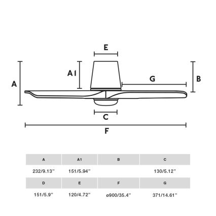 FARO 33837-1TW - LED регулируем таванен вентилатор HEYWOOD TUB S LED/10W/230V 2700/4000/6000K бор/черен пр. 90 см + дистанционно управление