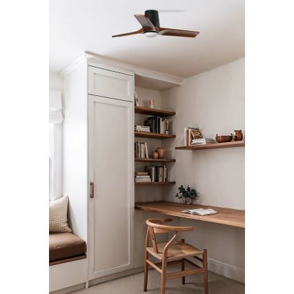 FARO 33837WT-1TW - LED Димируем таванен вентилатор HEYWOOD TUB S LED/10W/230V 2700/4000/6000K бор/бял Ø 90 см Wi-Fi Tuya + дистанционно управление
