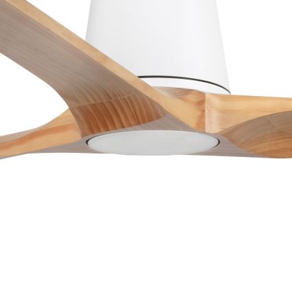 FARO 33838 - Вентилатор за таван HEYWOOD TUB L бор/бял Ø 132 см + дистанционно управление