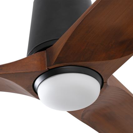 FARO 33839-1TW - LED Димируем таванен вентилатор HEYWOOD TUB L LED/10W/230V 2700/4000/6000K бор/черен Ø 132 см + дистанционно управление