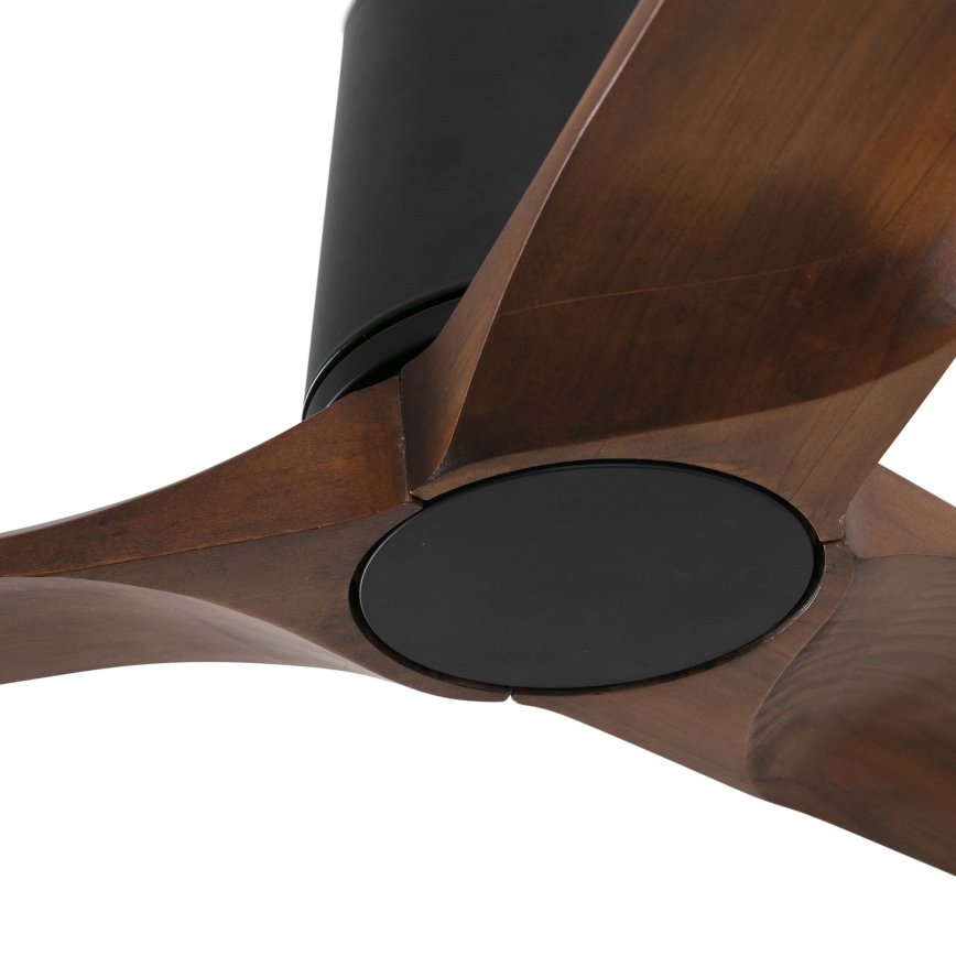 FARO 33839WT - Таванен вентилатор HEYWOOD TUB L борова дървесина/черен, Ø 132 см, Wi-Fi Tuya + дистанционно управление