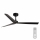 FARO 34100 - Вентилатор за таван MILOS черен + дистанционно управление
