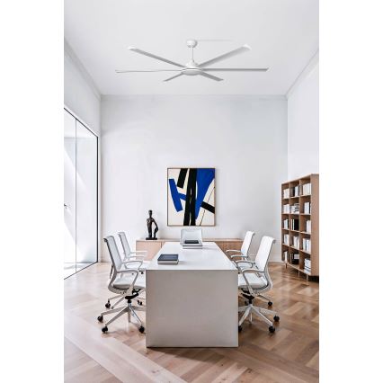 FARO 34202-130 - LED Вентилатор за таван ROTTERDAM XL LED/32W/230V бял Ø 200 см + дистанционно управление