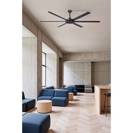 FARO 34203 - Вентилатор за таван ROTTERDAM XL черен Ø 200 см + дистанционно управление