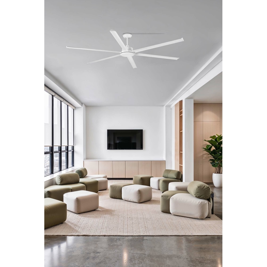 FARO 34206-130 - LED Димируем таванен вентилатор ROTTERDAM XXL LED/32W/230V бял Ø 250 см + дистанционно управление