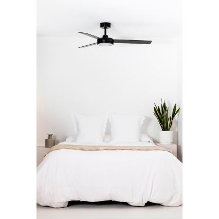 FARO 34261 - LED Вентилатор за таван BARTH LED/24W/230V черен + дистанционно управление