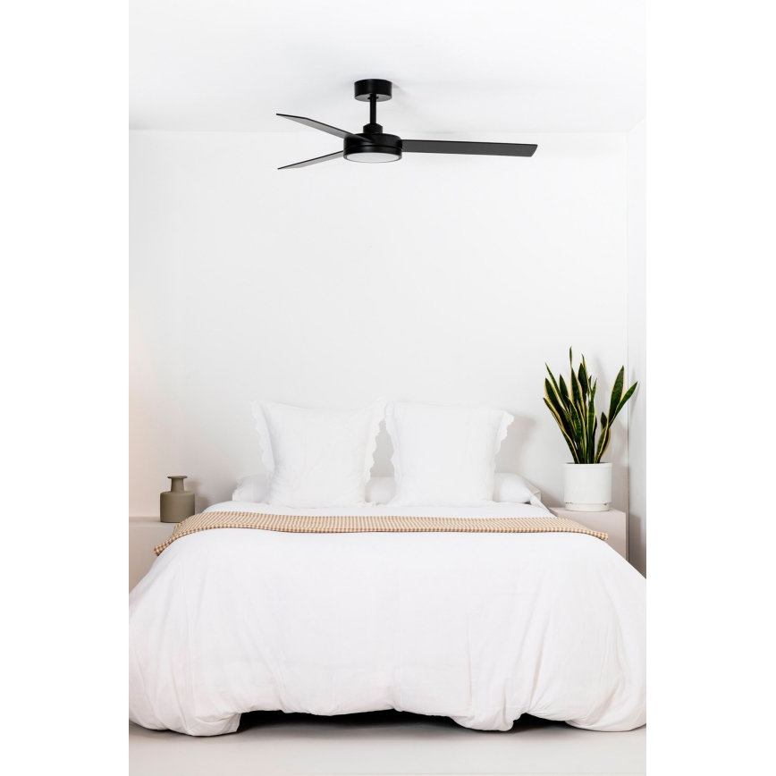 FARO 34261 - LED Вентилатор за таван BARTH LED/24W/230V черен + дистанционно управление