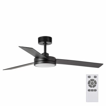 FARO 34261 - LED Вентилатор за таван BARTH LED/24W/230V черен + дистанционно управление