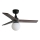 FARO 34278WT-11L - Таванен вентилатор KLIM S 1xE27/15W/230V орех/черен пр. 92,5 см Wi-Fi Tuya + дистанционно управление