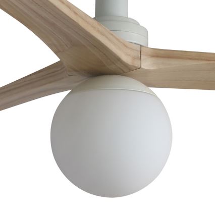 FARO 34281WT-11L - Таванен вентилатор KLIM S 1xE27/15W/230V борова/бял Ø 92,5 см Wi-Fi Tuya + дистанционно управление