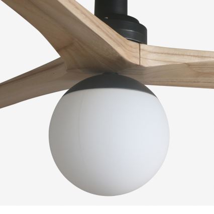 FARO 34284WT-11L - Вентилатор за таван KLIM S 1xE27/15W/230V бор/черен Ø 92,5 см Wi-Fi Tuya + дистанционно управление