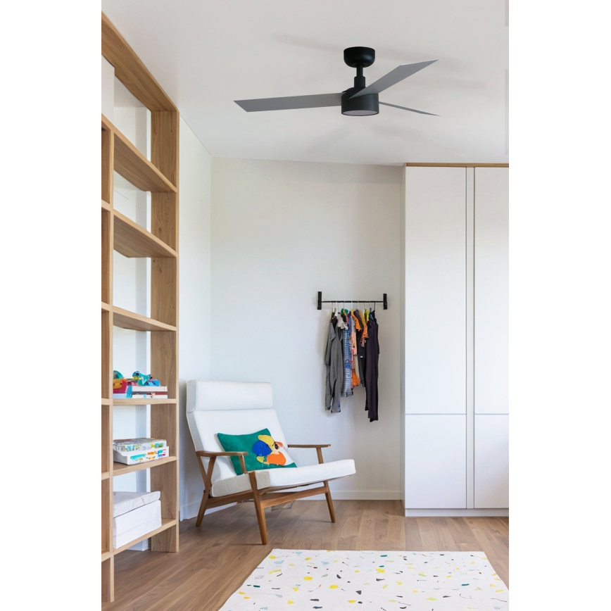 FARO 34285WT1S - LED димируем таванен вентилатор CRUISER с LED/18W/230V 2700/3000/4000K Ø 106 cm сив/черен Wi-Fi Tuya + дистанционно управление