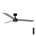 FARO 34286-1TW - Димируем таванен вентилатор CRUISER L LED/18W/230V 2700/3000/4000K Ø 132 cm черно/сиво + дистанционно управление