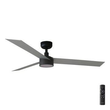 FARO 34286-1TW - LED Димируем таванен вентилатор CRUISER L LED/18W/230V 2700/4000/6500K Ø 132 см черен/сив + дистанционно управление