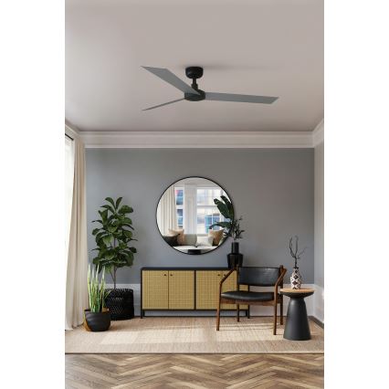 FARO 34286 - Вентилатор за таван CRUISER L черен Ø 132 см + дистанционно управление